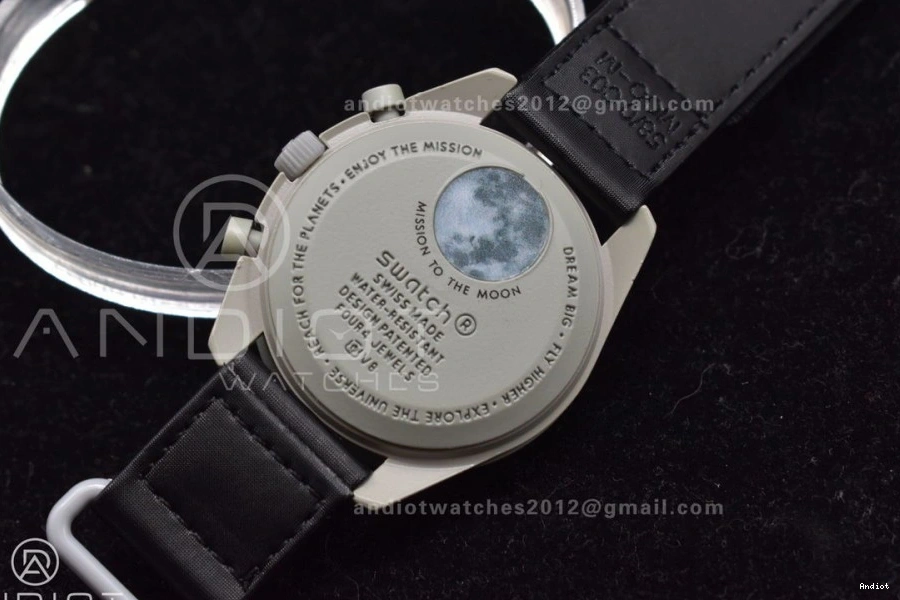 Bioceramic Strap Nylon Moon on Mission The Quartz Swatch Omega to Moonwatch x 0108